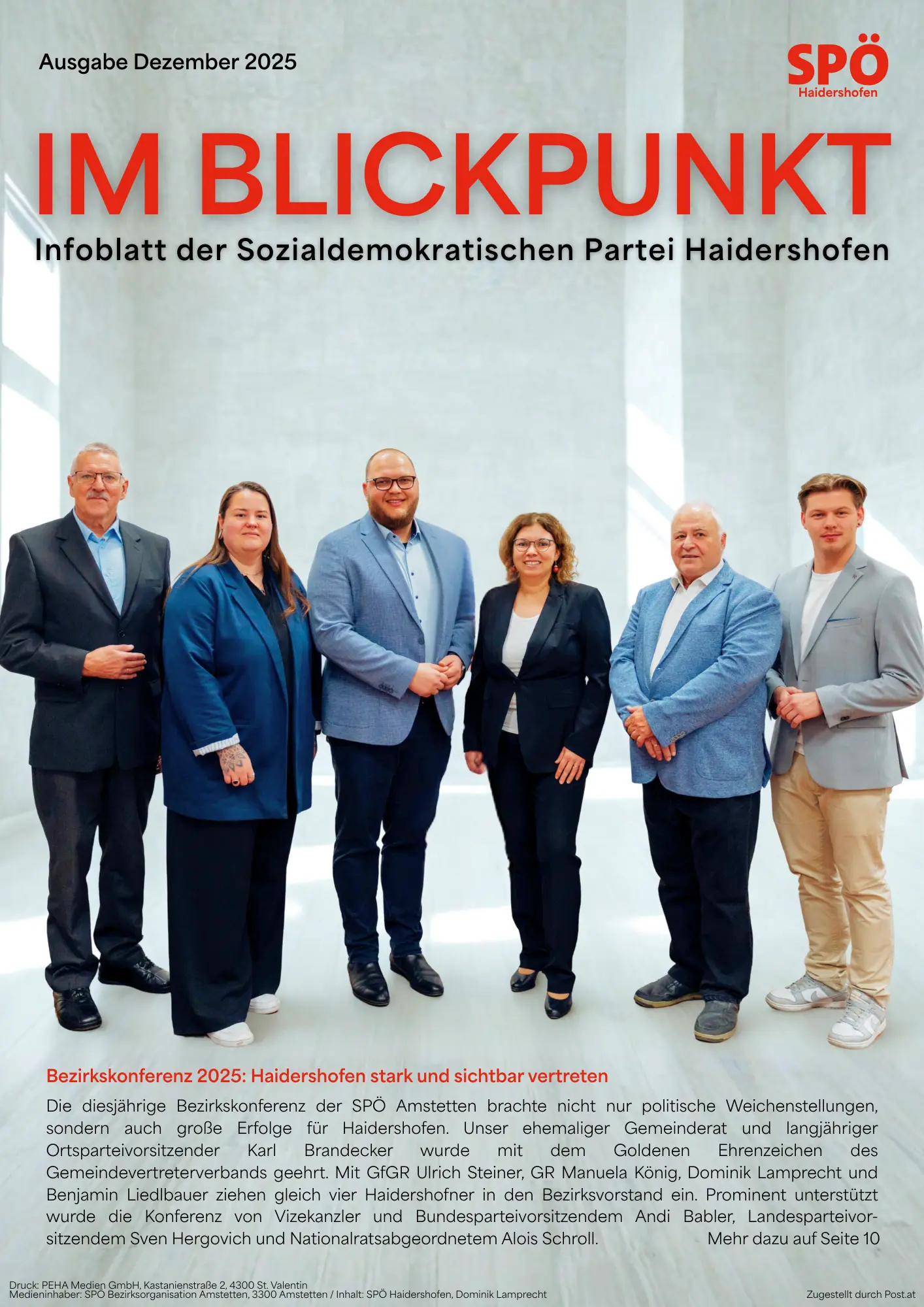 SPÖ Haidershofen - Im Blickpunkt 2025 